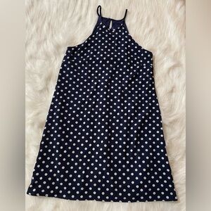 Navy and white polka dot dress size XS